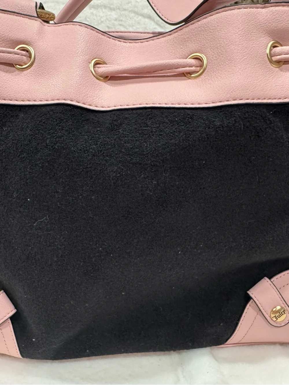NWT-Juicy Couture Black and Pink Crown Emblem Tote